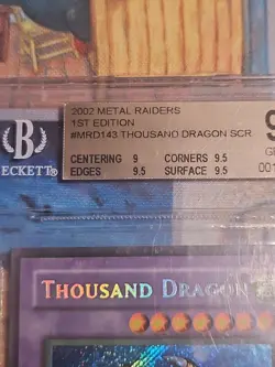 2002 Yu-Gi-Oh! Metal Raiders 1st Edition Thousand Dragon #MRD-143 BGS 9.5 Pop 24 - Image 4