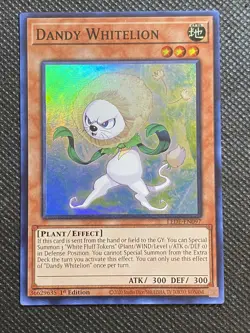 YuGiOh! - Dandy Whitelion LEDE-EN097 Super Rare 1st Edition Near Mint - Image 1