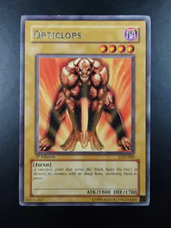 YUGIOH 2003 | OPTICLOPS | LOD-009 | 1ST EDITION | RARE | EXCELLENT (LP) - Image 1