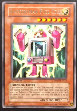 YUGIOH 1st Edition Batteryman Fuel Cell Shining Darkness TSHD-EN035 Rare NM - Image 1