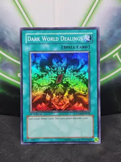 Yugioh Dark World Dealings STON-EN038 Super Rare 1st Edition NM - Image 1