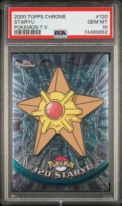 2000 Topps Chrome T.V. Series 2 Staryu #120 PSA 10 GEM MINT Pokemon Card - Image 1