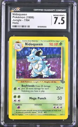 CGC 7.5 Nidoqueen 1999 Jungle 7/64 Holo Pokemon Card psa - Image 1