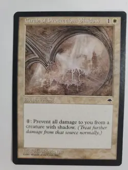 MTG Magic The Gathering Card Circle of Protection: Shadow Enchantment White 1997 - Image 1