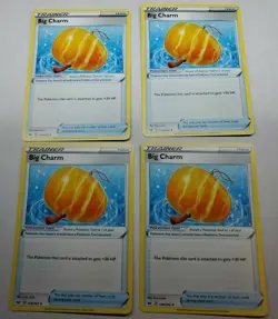 Pokemon Cards 4x Big Charm 158/202 Sword & Shield - Image 1