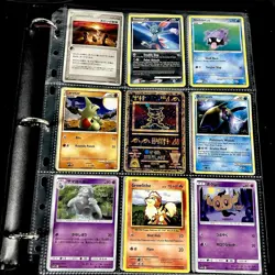 Pokemon Vintage Cards (METAL CUSTOM MEW) Binder Pages Lot - Image 1