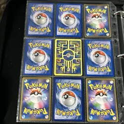 Pokemon Vintage Cards (METAL CUSTOM MEW) Binder Pages Lot - Image 2