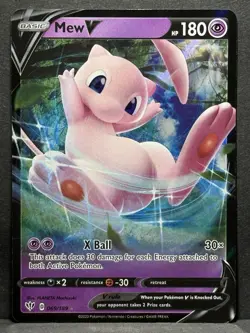 Pokemon Darkness Ablaze Mew v 069/189 Ultra Rare Card LP+ - Image 1