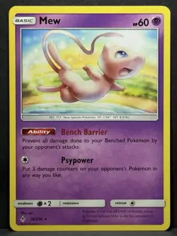 Pokemon Mew broken Bonds Card 76/214 Regular LP+ - Image 1