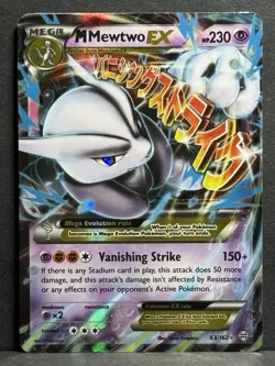 Pokemon TCG XY: Breakthrough M Mewtwo EX Ultra Rare Holo Card 63/162 MP/LP - Image 1
