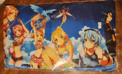 Sword art online anime Playmat card game Play Mat desk Mouse Pad TCG CCG 23 x 14 - Image 1