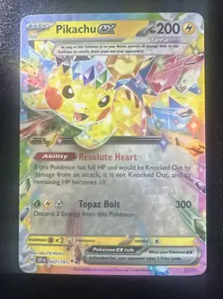 Pokemon Pikachu TCG Surging Sparks EX Double Rare Holo Card 057/191 NM Condition - Image 3