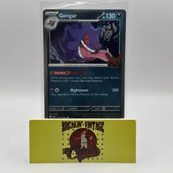 Pokemon Gengar Trick or Trade Cosmos Holo Card 057/091 Uncommon - Image 1