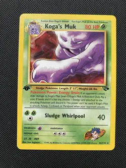 Koga's Muk 1st Edition 026/132 Rare Gym Challenge NM Pokemon Card WOTC - Image 1