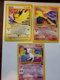 Zapdos Moltres Mew Promo Pokemon Card Base Jungle Fossil WOTC - Image 1