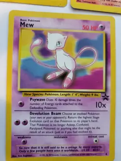 Zapdos Moltres Mew Promo Pokemon Card Base Jungle Fossil WOTC - Image 2
