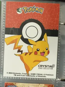 2025 POKEMON STAINED GLASS Crystal Card Kanto Peru Foil # 134 Vaporeon new - Image 2