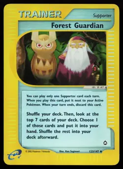 Forest Guardian 123/147 Uncommon Aquapolis Reverse Holo Pokemon Card - Image 1