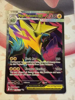 Pokemon Card Mega Manectric EX 158/132 Mega Evolution - Near Mint - Image 1