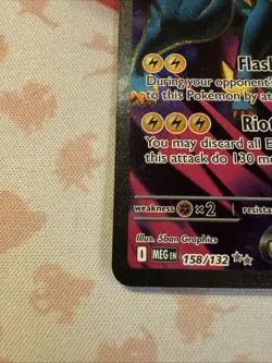 Pokemon Card Mega Manectric EX 158/132 Mega Evolution - Near Mint - Image 5