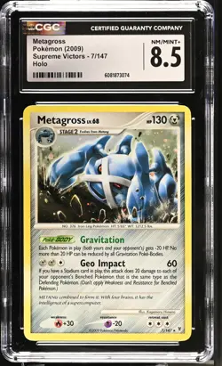 CGC 8.5 Metagross 2009 Supreme Victors 7/147 Holo Pokemon Card - Image 1