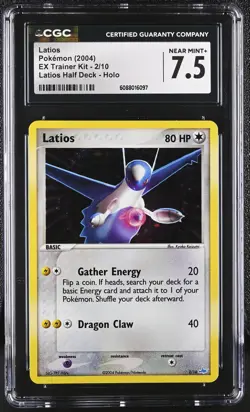 CGC 7.5 Latios 2004 EX Trainer Kit 2/10 Holo Pokemon Card - Image 1