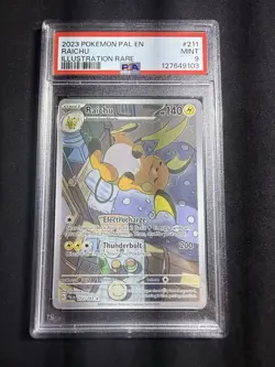 Pokemon TCG Raichu Illustration Card Paldea Evolved 211/193 - PSA 9 - Image 1