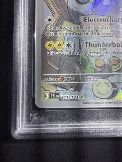 Pokemon TCG Raichu Illustration Card Paldea Evolved 211/193 - PSA 9 - Image 4
