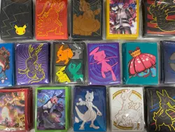 Pokemon TCG Card Sleeves Various Sets Dividers Charmander Dark Rai Pikachu - Image 1