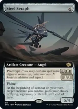 MTG - Steel Seraph (Extended Art) - The Brothers' War - Light Play - Foil - Image 1