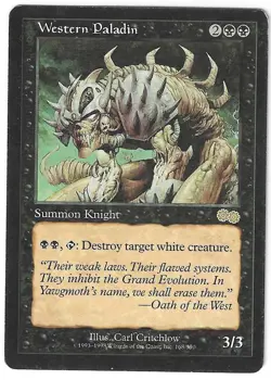 Magic the Gathering MTG - Urza's Saga: Western Paladin Rare Card #168 - Image 1