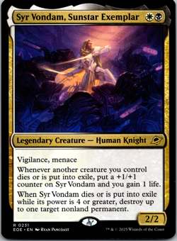 Syr Vondam, Sunstar Exemplar - Magic The gathering - Edge of Eternities Regular - Image 1