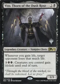 MTG Magic the Gathering Vito, Thorn of the Dusk Rose (127/470) Core Set 2021 VLP - Image 1