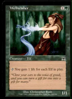 MTG Wellwisher LP Light Play Onslaught [5189] - Image 1