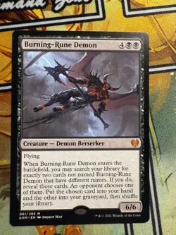 Burning-Rune Demon: Kaldheim, (Non-Foil) #081 - Image 1