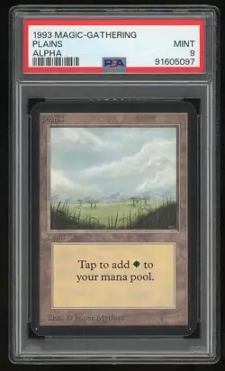 1993 MTG Magic the Gathering Card Alpha Plains Version 2 PSA 9 TCG - Image 1