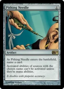 4x MTG Pithing Needle, Light Play, English Magic 2010 - Image 1