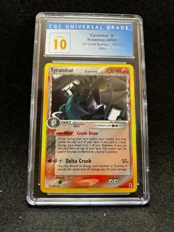 Pokemon TYRANITAR 16/113 (Holo Rare) Delta Species - CGC 10 Pristine - Top Pop 1 - Image 1