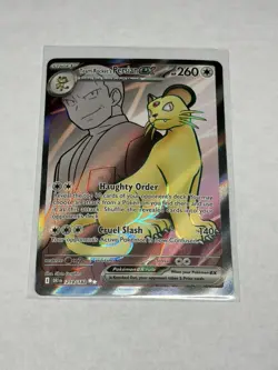 2025 Pokemon Scarlet & Violet DRI Team Rocket's Persian EX #219/182 NEAR MINT - Image 1