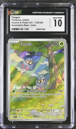 2023 Pokemon Scarlet & Violet 151 Tangela Illustration Rare CGC 10 - Image 1