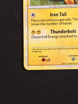 Pokemon TCG Raichu 10/123 Holo Rare HGSS Deck Exclusive 🌟CRACKED ICE🌟 2010 - Image 5