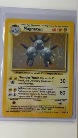 Pokemon TCG Magneton Base Set 2 9/130 Holo Unlimited Holo Rare - Image 1