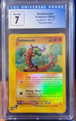 Sudowoodo 036/147 Aquapolis Reverse Holo Pokemon Vintage CGC 7 - Image 1