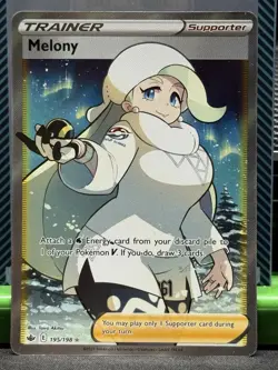 Pokemon TCG Melony 195/198 Chilling Reign Full Art Trainer NM Condition - Image 1