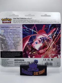 Pokemon Sword And Shield Fusion Strike 3-Pack Blister Espeon X1 - Image 2