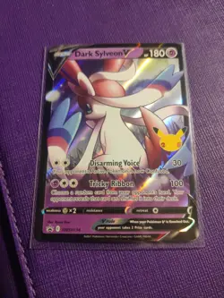 Pokemon 25th Anniversary Celebration Dark Sylveon V Promo SWSH134 NM - Image 3