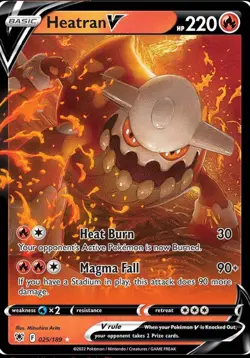 Heatran V 025/189 Astral Radiance Ultra Rare Full Art Holo Pokemon NM - Image 1