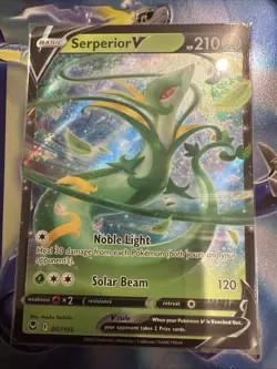 Pokemon TCG Serperior V Sword & Shield - Silver Tempest 007/195 Holo Ultra Rare - Image 1