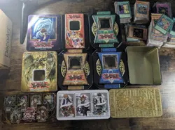YU-GI-OH 9 EMPTY COLLECTORS TIN LOT VINTAGE+NEW - Image 1
