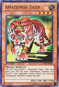 Yugioh! MP Amazoness Tiger - LCJW-EN089 - Ultra Rare - 1st Edition Moderately Pl - Image 1